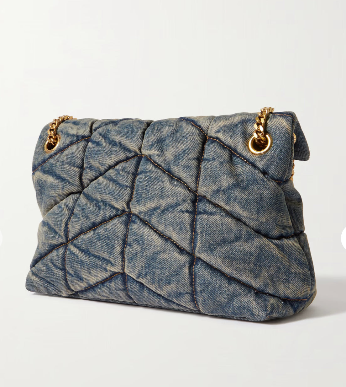 PUFFER QUILTED DENIM BAG
