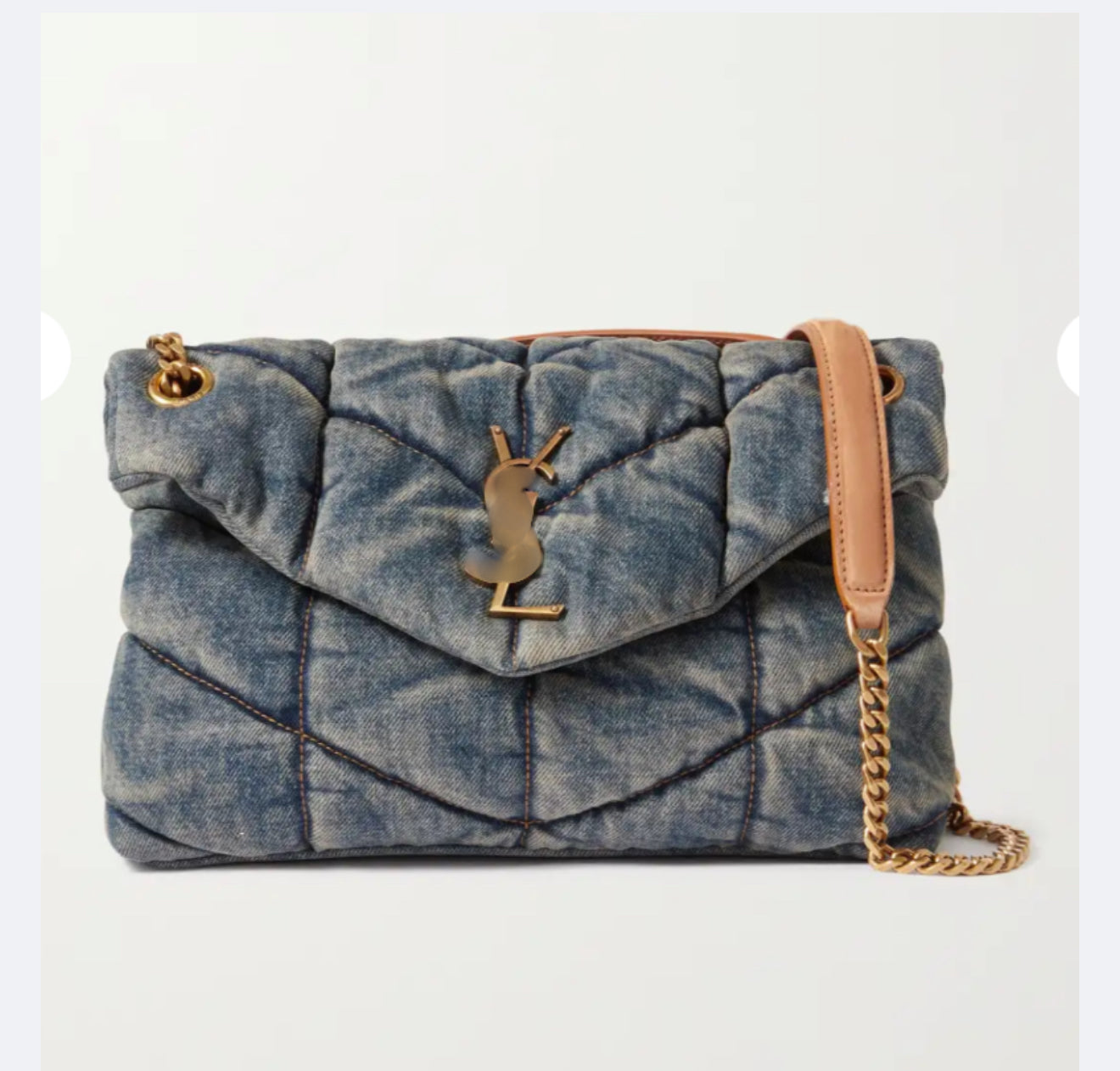 PUFFER QUILTED DENIM BAG
